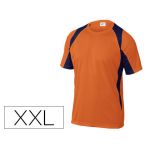 Delta Plus T-shirt Poliester Manga Curta Colarinho Redondo Tratamento Secagem Rapida Cor Laranja-marinho Formato Xxl