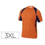 Delta Plus T-shirt Poliester Manga Curta Colarinho Redondo Tratamento Secagem Rapida Cor Laranja-marinho Formato Xxxl