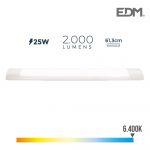 EDM Armadura Eletronica Led 25w 2200l 6.400k Luz Fria - EDM31680