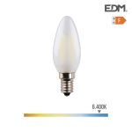 EDM Lampada led E14 "filamento Mate" 220V 4,5W Branco F. 6000K 470Lm - 98630
