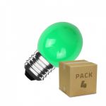 efectoLED Pack de 4 Lámpadas LED E27 G45 3W Verde 3000K Verde 220-240V AC3 W