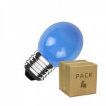 efectoLED Pack de 4 Lámpadas LED E27 G45 3W Azul 3000K Azul 220-240V AC3 W