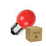 efectoLED Pack de 4 Lámpadas LED E27 G45 3W Vermelha 3000K Vermelho 220-240V AC3 W