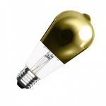efectoLED Lâmpada LED E27 Regulável Filamento Gold Reflect Big Lemon ST64 5.5W 2000K 2500K 220-240V AC5.5 W