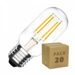 efectoLED Caixa de 20 lâmpadas LED E27 Regulável Filamento Tory T45 4W Branco Quente 2000K 2500K 220-240V AC4 W