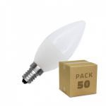 efectoLED Caixa de 50 lâmpadas LED E14 C37 5W Branco Quente 220-240V AC5 W