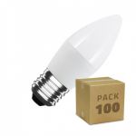 efectoLED Caixa de 100 lâmpadas LED E27 C37 5W Branco Frio 220-240V AC5 W