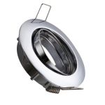 efectoLED Aro Downlight Circular Basculante para Lâmpada LED GU10/GU5.3 Corte Ø 72 mm Cromado