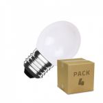efectoLED Pack de 4 Lámpadas LED E27 G45 3W Brancas 3000K Branco 220-240V AC3 W