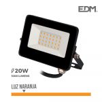EDM Projector LED SMD IP65 220VAC 20W 1000Lm (Luz Laranja) - 70317