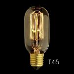 YourLed T45 Vertical Lâmpada de filamento E27, 40W Edison Vintage Decoração Industrial - 8435325338200