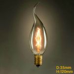 YourLed C35 Vertical Lâmpada de filamento lâmpada E14 40W Edison Vintage Decoração Industrial - 8435325338170