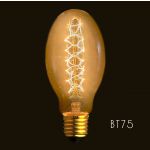 YourLed BT75 espiral-Lâmpada de filamento E27, 40W Edison Vintage Decoração Industrial - 8435325338156