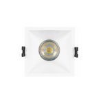 efectoLED Aro Downlight Quadrado Baixo UGR para Lâmpada LED GU10 Corte 85x85 mm Branco