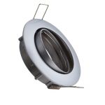 efectoLED Aro Downlight Circular Basculante para Lâmpada LED GU10/GU5.3 Corte Ø 72 mm Cromo Satinado