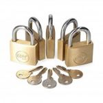 Edm Pack 5 Padlocks de Bronze Normal Arch 5 Equal Keys 40X23MM