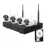 Nivian Kit Videovigilância WiFi HDD 1Tb Gravador NVR 8CH 4 Câmaras 3Mp - NV-KIT830W-4CAM-1TB