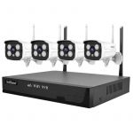 Sricam Kit de vigilância por vídeo NVS001B 8CH 4G NVR 1080P + 4 câmeras - SRICAM_NVS001B
