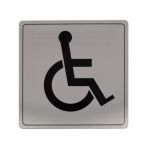 Placa Simbolo Portadores de Deficiência em Inox - 8235