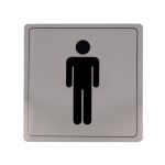 Placa Simbolo Homem em Inox - 8236