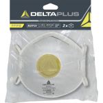 Deltaplus Kit de 2 Máscaras FFP2 com Válvula Branco Ajustável