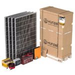 Kit solar completo 3kWh Painel 4x350W + Bat. Lith. 2400Wh + Inv.+Carreg. 3000W 24V