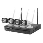 Pack 4 Câmaras de Vigilância IP66 NVR WIFI c/ Acessórios - LANBERG
