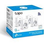 TP-Link Tapo P110 Mini tomada wi-fi inteligente, monitoramento de energia 4-Pack