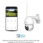 Garza Smarthome, Cámara Exterior Seguridad Wi-fi Inteligente, 360º, hd 1080 P, Visión Nocturna, Zoom, Control Voz Y App 401270B