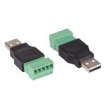 Velleman Ficha USB-A Macho com 5 Pinos para Aparafusar - CV051