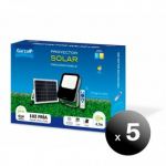 Pack 5 Unidades. Garza Lighting, Proyector led Solar 30W com Mando a Distancia, Programable e Regulable LoteSGSai1136