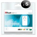 Pack 5 Unidades. Trust Smart Home Main Socket Switch AC-3500, Interruptor para Enchufe LoteSGSai3844