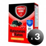 Pack 3 Unidades. Protect Home Control Completo Ratas e Ratones, Roedores Brodi, Cebo Cereal com 3 Dosis 50 Grs. LoteSGSai6053