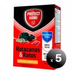 Pack 5 Unidades. Protect Home Control Completo Ratas e Ratones, Roedores Brodi, Cebo Cereal com 3 Dosis 50 Grs. LoteSGSai284