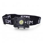 EDM - Lanterna Frontal. com Sensor Encendido/apagado 1 led Cob 5w 7 Tipos Luz 3xaaa (incluidas) EDM ELK-36129