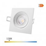 EDM - Downlight LED Empotrable Cuadrado 5w 3200k Luz Calida Color Blanco 9x9cm EDM ELK-31656