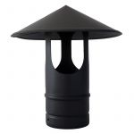 DINAK Chapéu de Aço Vetrificado para Saída de Chaminé Vertical Preto 80x0,8 mm Dinak