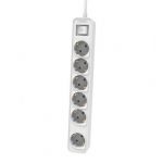 Philips Extensão elétrica CHP2164W/62 com interruptor de 6 tomadas 1,5 m branco