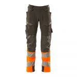 Mascot Accelerate Safe 19179 Big Trousers With Knee Pad Pockets Verde 60 / 32