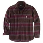 Carhartt Hamilton Lined Plaid Fleece Shirt Roxo S