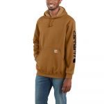 Carhartt Logo Graphic Loose Fit Hoodie Castanho S