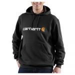 Carhartt Logo Loose Fit Hoodie Preto S