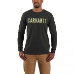 Carhartt Block Logo Graphic Long Sleeve T-shirt Castanho S