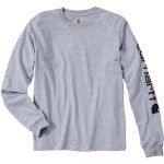 Carhartt Logo Long Sleeve T-shirt Cinzento XL