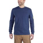 Carhartt Logo Relaxed Fit Long Sleeve T-shirt Azul XL