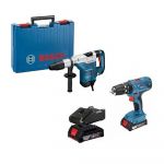 Bosch Professional Gbh 5-40 Dce + Gsb18v-21 + 2x2.0ah + Gal18v-20 Elétrico Hammer