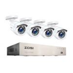 Zosi Kit 4 Câmaras Brancas Videovigilância Cctv