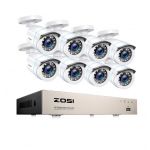 Zosi Kit Videovigilância com 8 Câmaras Brancas