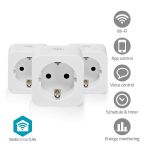 Nedis Pack 3x Tomadas Inteligentes SmartLife SmartLife Wi-Fi Power meter 3680 W Type F - WIFIP121FWT3