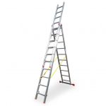 Jormax Escada Alumínio Maxiladder Tripla 3x8 Degraus 2.36+2.36+2.36MT